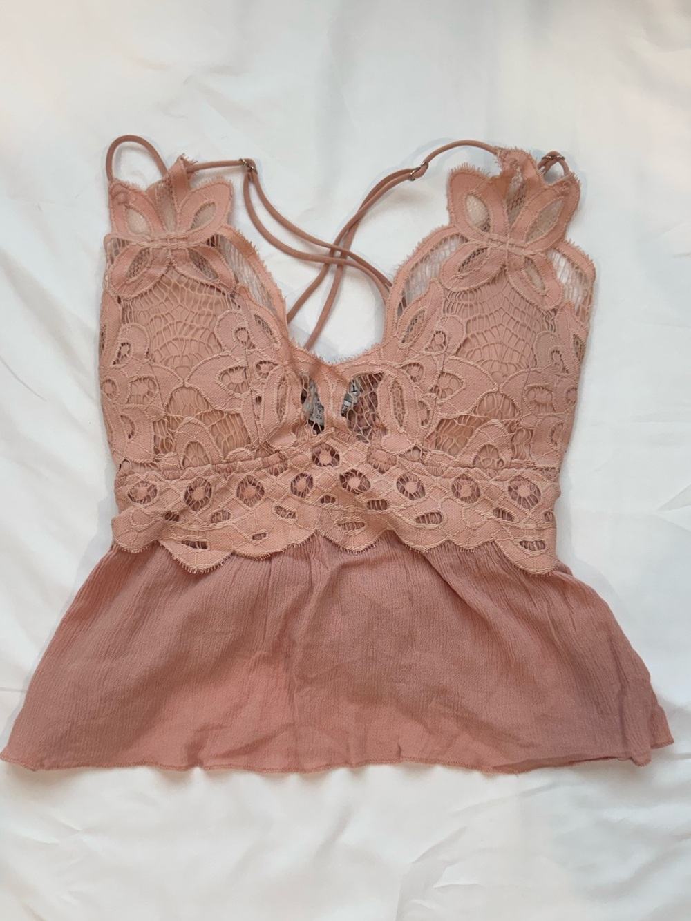 Rue21 Rose Lace Peplum Camisole